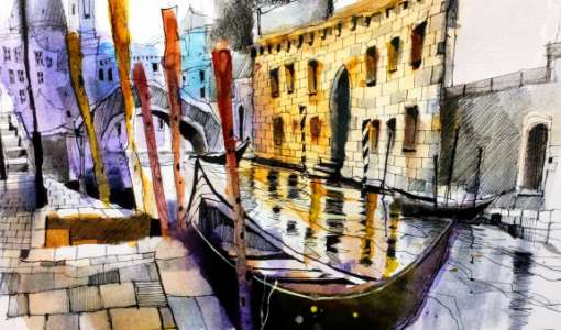 Live online workshop: A quick sketch of Venice (Warm up)