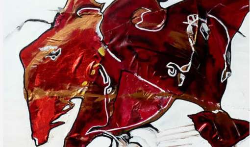 Abstract Painting: Fashion Textiles Collage