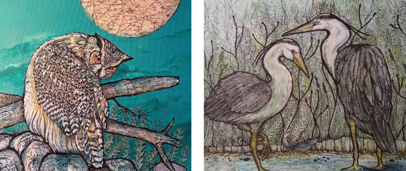 Mixed Media - British Wildlife in Tissarge