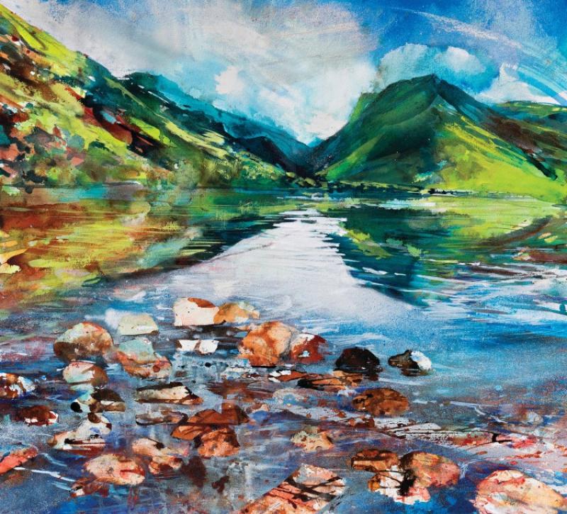 Mixed Media Expressive Painting Holiday in The Lake District