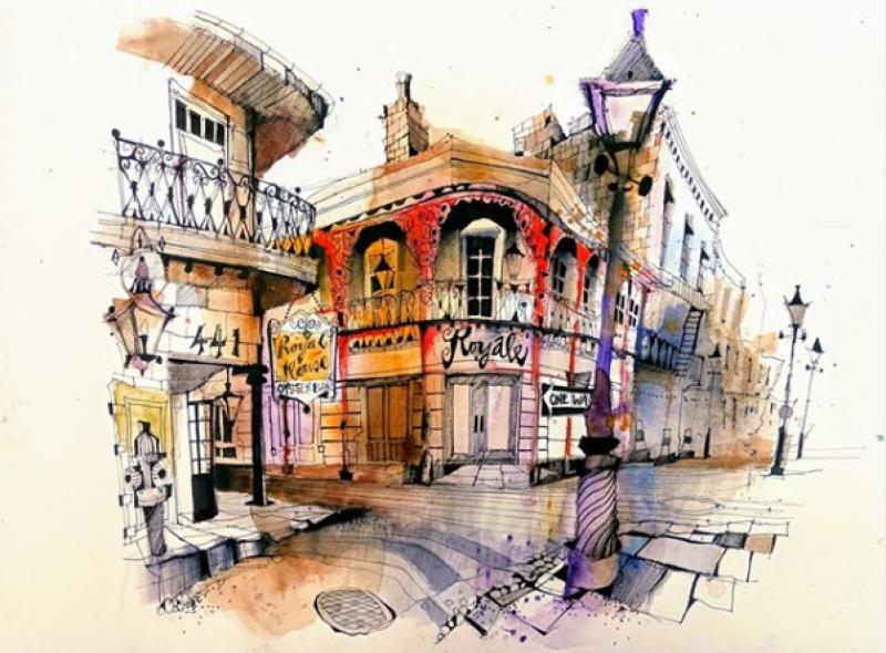 Urban Sketching in Stockholm